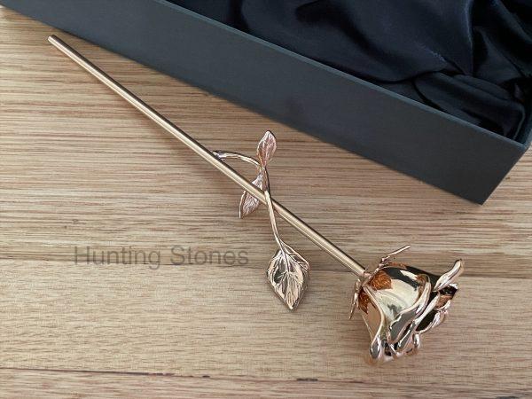 Rose Gold Rose Memorial Urn