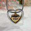 Dad Floating Heart Memorial Urn Necklace