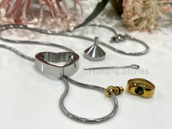 Floating Heart Memorial Urn Necklace