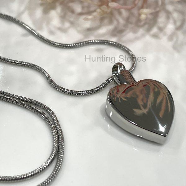 Crystal Paw Heart Memorial Keepsake Cremation Ashes Urn Pendant Necklace