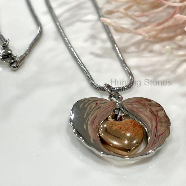 Mum Heart Angel Wing Memorial Urn Necklace
