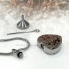 Silver Heart Memorial Urn Necklace