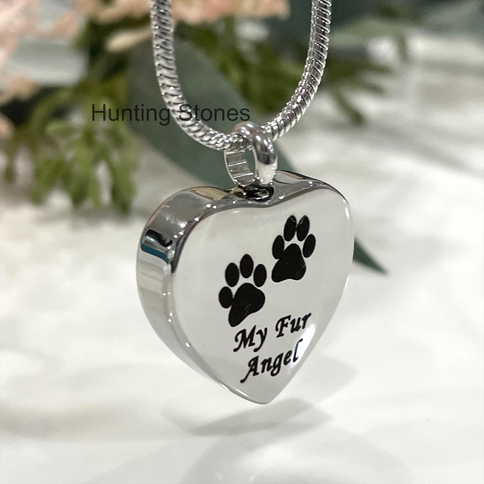 Silver Heart Pet Memorial Urn Necklace