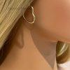 Gold Heart Hoop Earrings