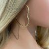 Gold Heart Hoop Earrings