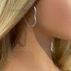 Silver Heart Hoop Earrings