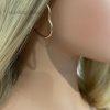 Rose Gold Heart Hoop Earrings