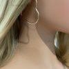 Rose Gold Heart Hoop Earrings
