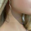 Rose Gold Heart Hoop Earrings