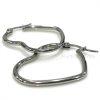 Silver Heart Hoop Earrings