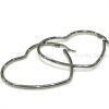 Silver Heart Hoop Earrings