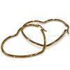 Rose Gold Heart Hoop Earrings