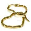 Gold Heart Hoop Earrings