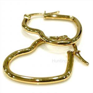 Gold Heart Hoop Earrings