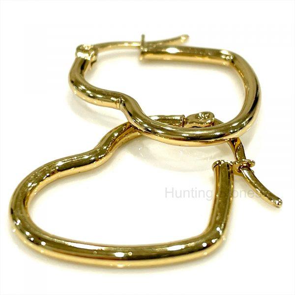Gold Heart Hoop Earrings