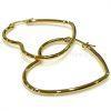 Gold Heart Hoop Earrings