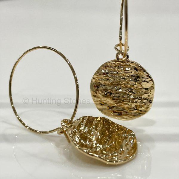 Hammered Hoop Earrings