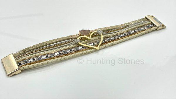 Crystal Heart Wrap Bracelet