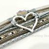 Crystal Heart Wrap Bracelet