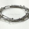 Crystal Stud Silver Wrap Bracelet