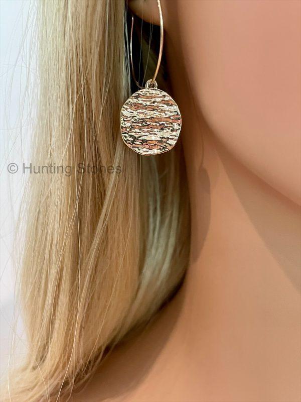 Hammered Hoop Earrings