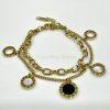 Gold Shell Roman Numeral Bracelet