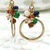 Crystal Drop Hoop Earrings