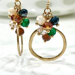 Crystal Drop Hoop Earrings