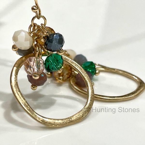 Crystal Drop Hoop Earrings