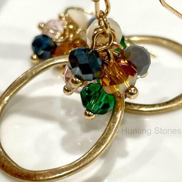 Crystal Drop Hoop Earrings