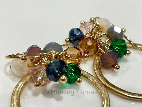 Crystal Drop Hoop Earrings