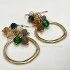 Crystal Drop Hoop Earrings