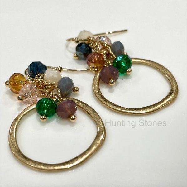 Crystal Drop Hoop Earrings