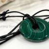 Malachite Leather Necklace