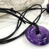 Amethyst Leather Necklace