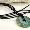 Australian Blood Jasper Leather Necklace