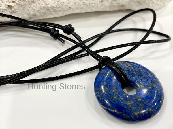 Lapis Lazuli Leather Necklace
