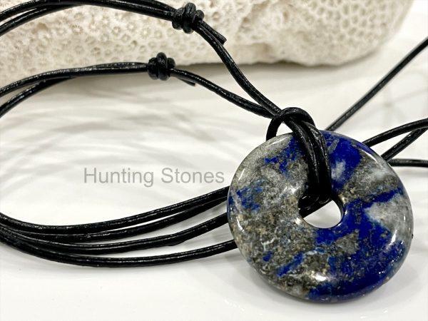 Lapis Lazuli Leather Necklace