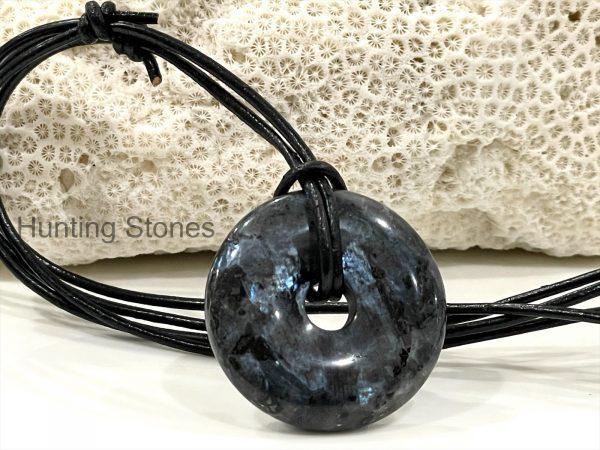 Dark Natural Labradorite Gemstone Necklace