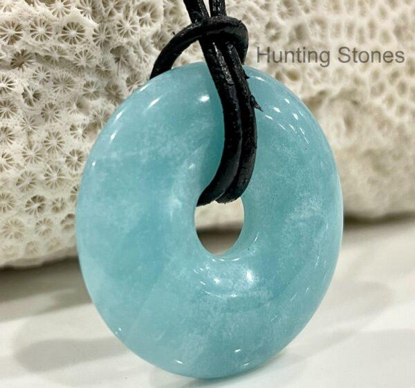 Unisex Natural Amazonite Gemstone Necklace