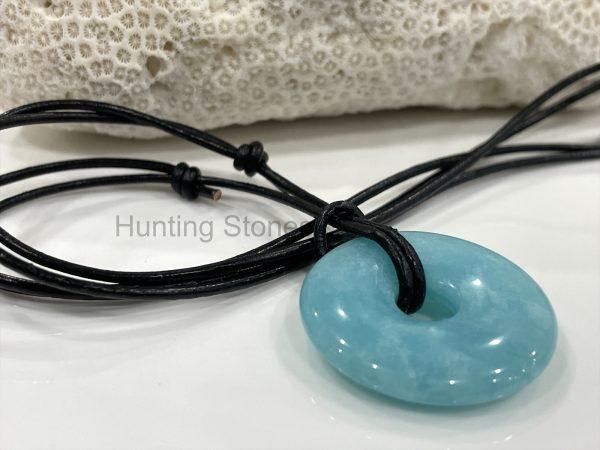 Unisex Natural Amazonite Gemstone Necklace