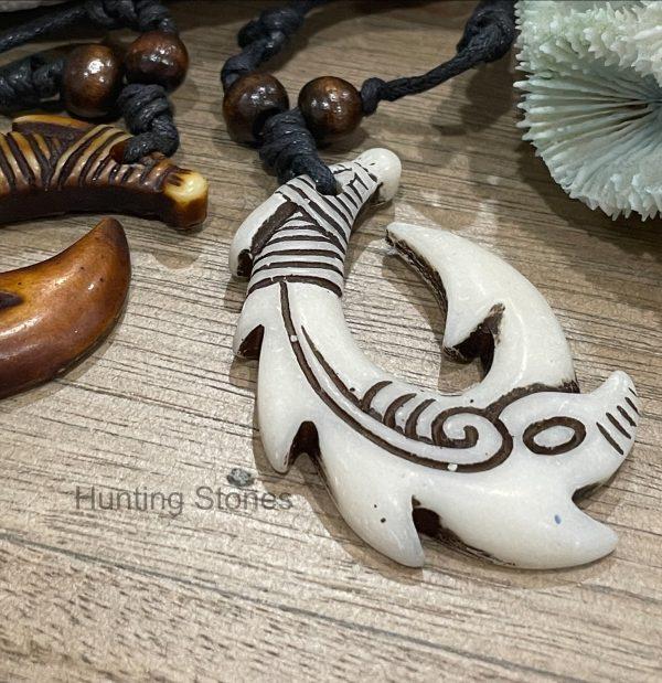 Unisex Tribal Maori Fish Hook Surfer Necklace
