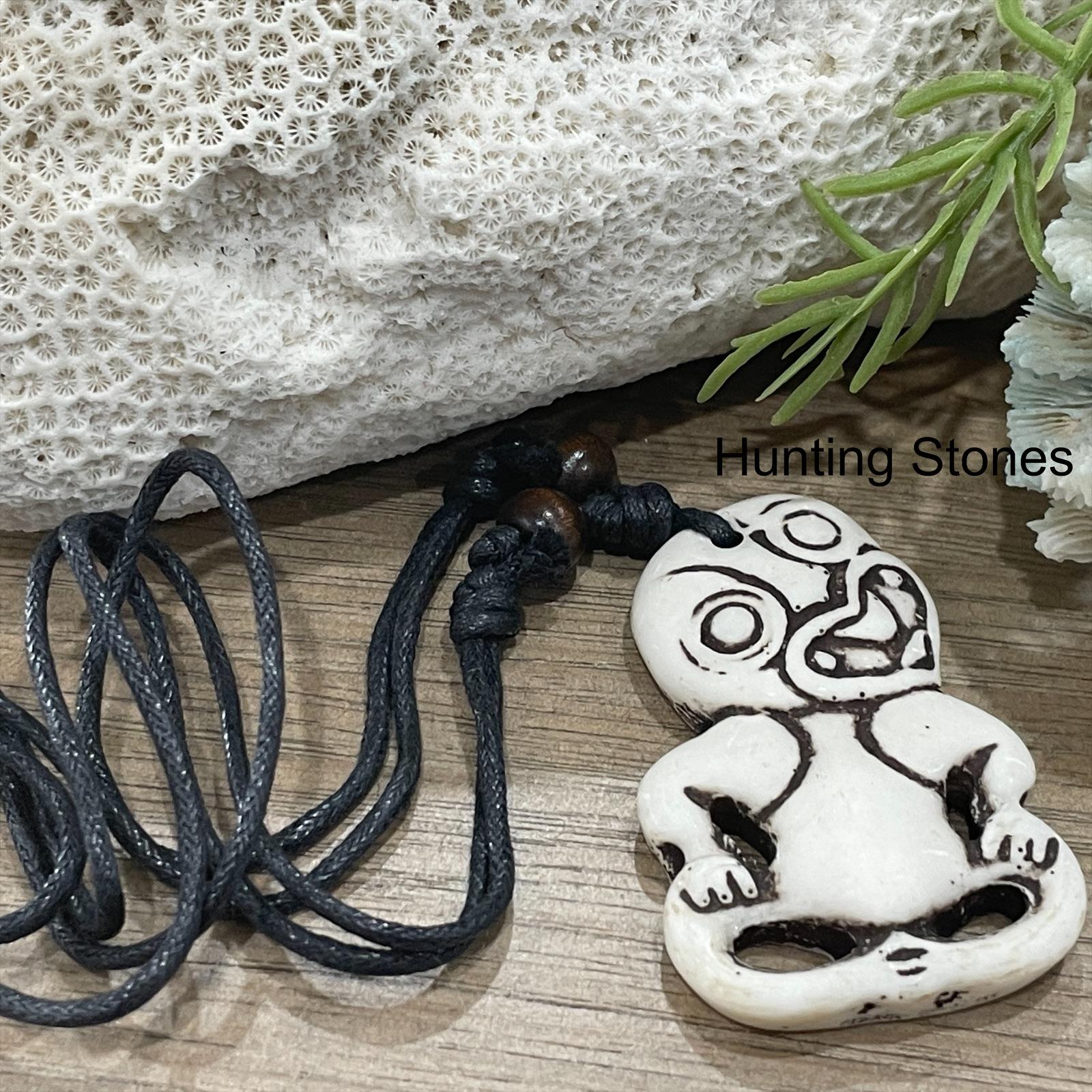 Gemstone Heitiki necklaces on woven cord – HAPA
