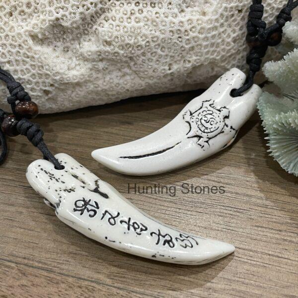 Unisex Whale Tooth Turtle Surfer Necklace