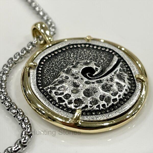 Unisex Ocean Wave Coin Necklace