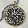 Unisex Compass Coin Necklace