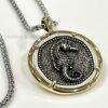 Unisex Seahorse Coin Necklace