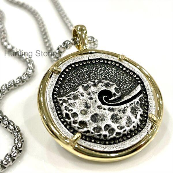 Unisex Ocean Wave Coin Necklace