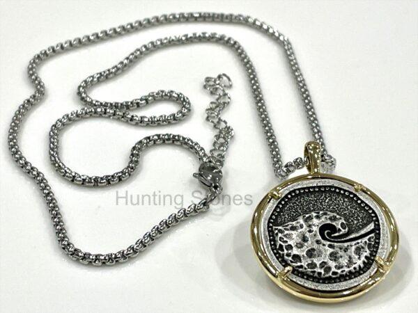 Unisex Ocean Wave Coin Necklace