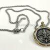 Unisex Fleur De Lis Coin Necklace